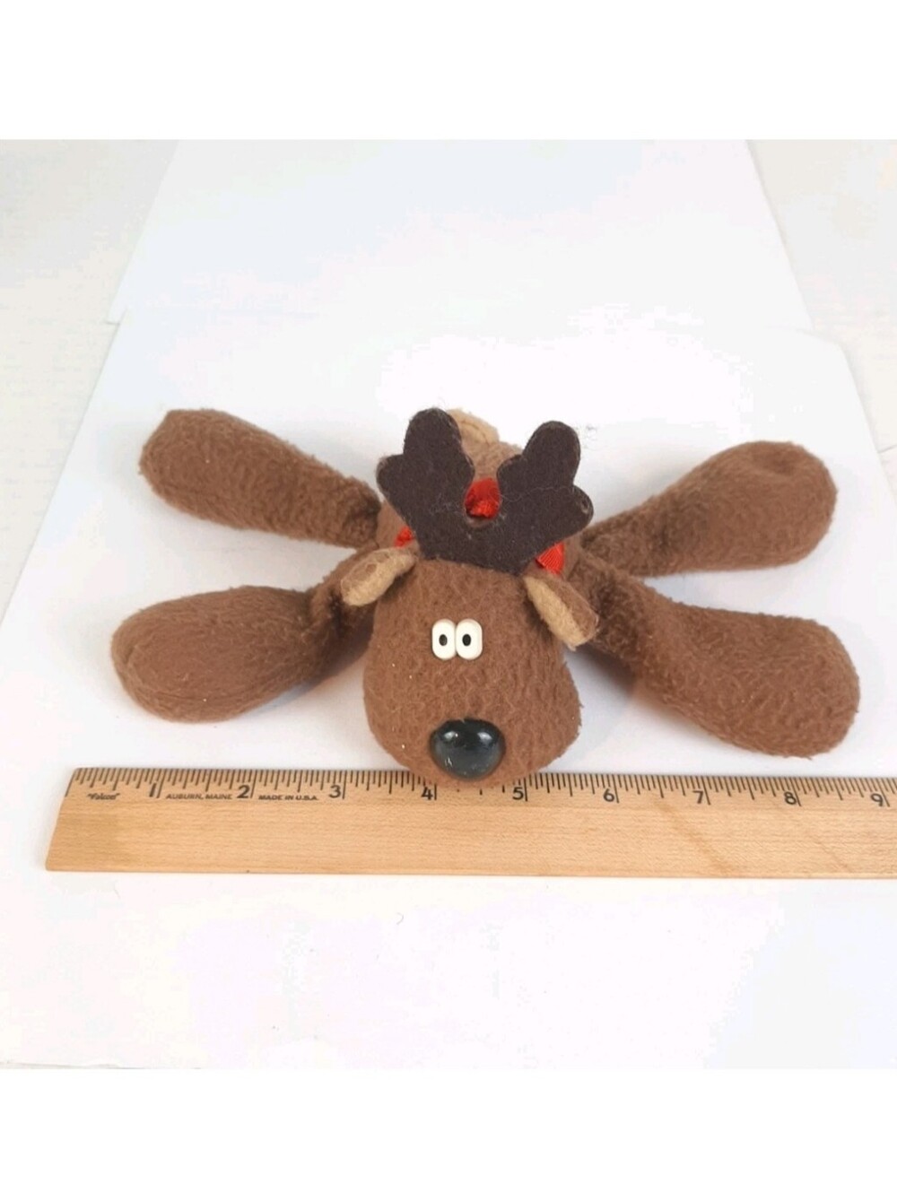 Hallmark Vtg Rodney Reindeer Christmas Plush 9" Long Legs 1979 Brown Deer
